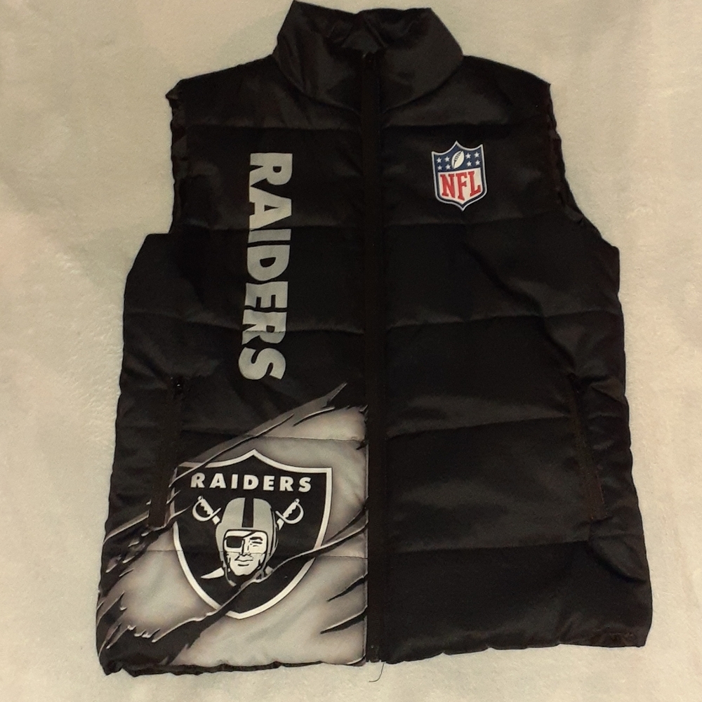 Las Vegas Oakland Los Angeles Raiders Puffer Vest Jacket
